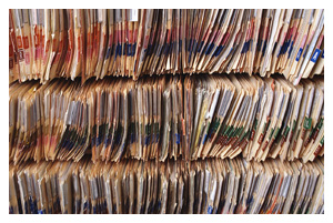 Piles of paperwork