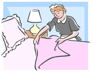 Turning down the bed