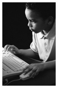 Child at keyboard