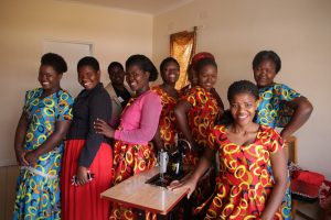 Garment workers from fairtrade unit in Malawi 
