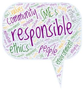 Responsible business word cloud