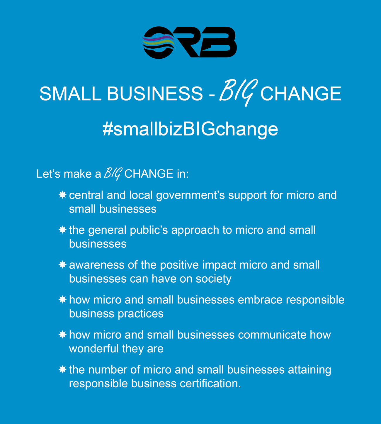 Small Business- BIG Change #smallbizBIGchange